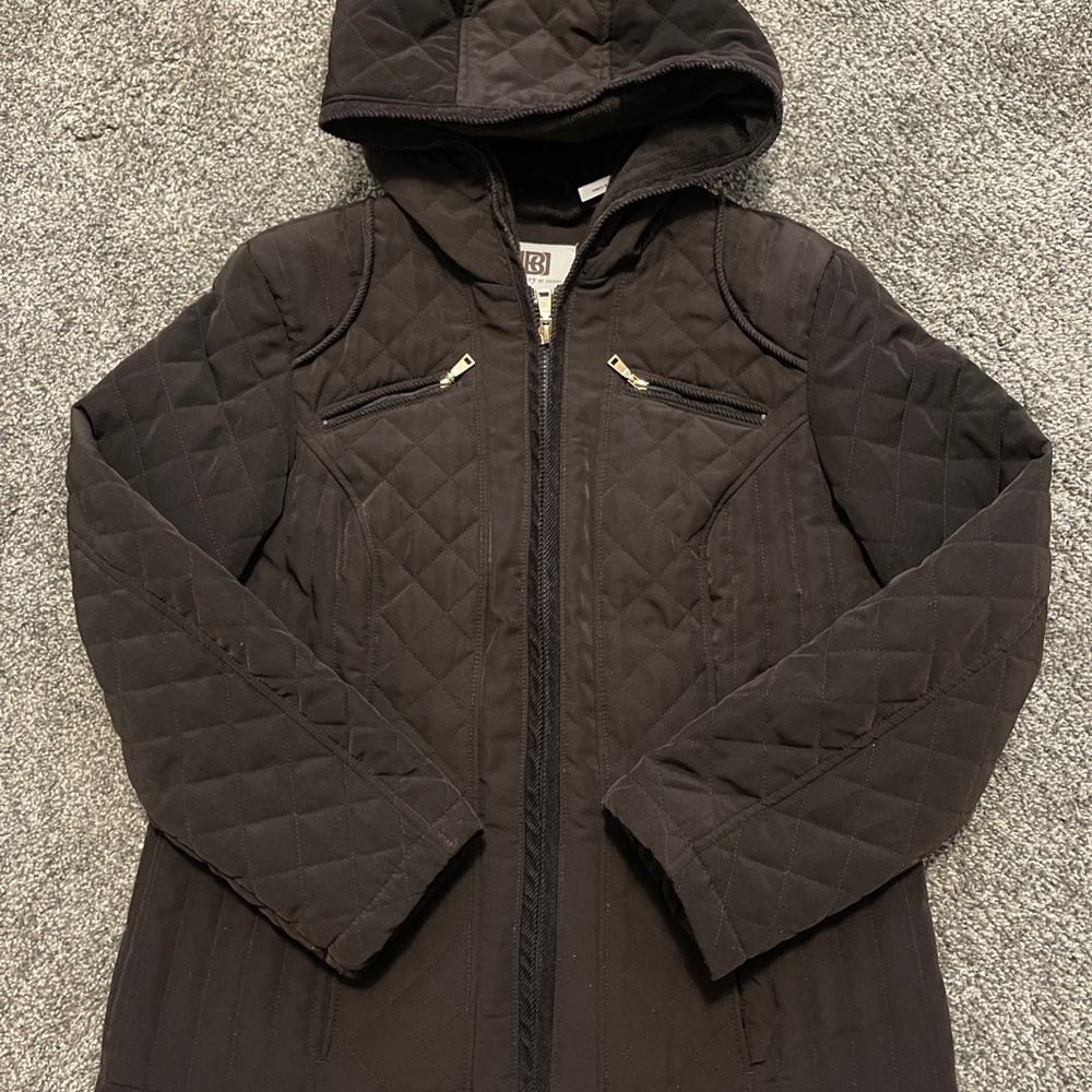 Laundry By Shelli Segal Black Quilted Utility Jacket